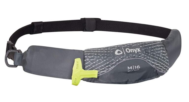 Gray Onyx M16 belt pack with a yellow "jerk" release