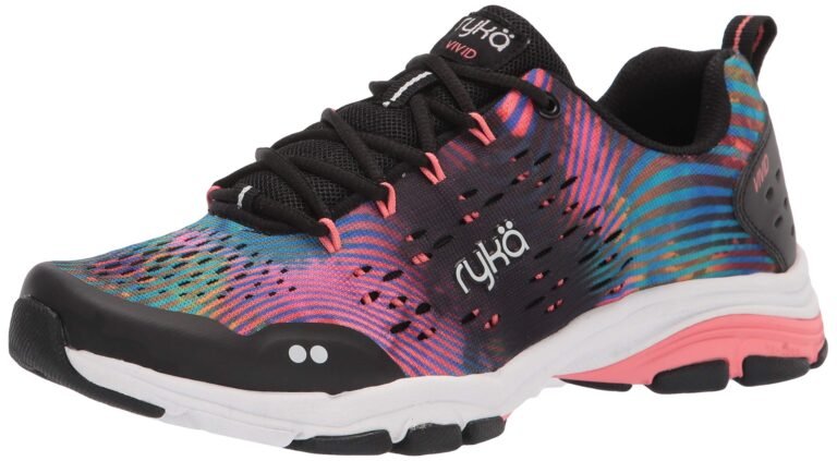 Ryka Vivid athletic shoe with colorful striped pattern and black accents