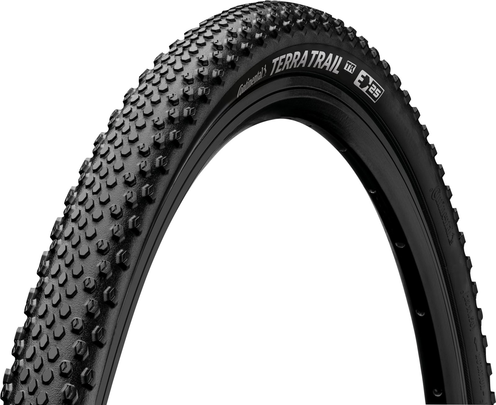 Black Continental Terra Trail bicycle tire with textured tread